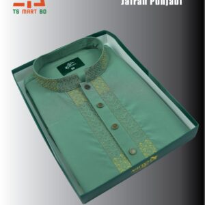 প্রিমিয়াম চায়না জাফরান ইস্টিস পাঞ্জাবি - Mint Green, 40
